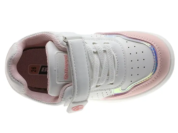 Chaussures Enfant Casual Beppi Blanc/Rose – Confortables et Légères avec Fermeture Velcro