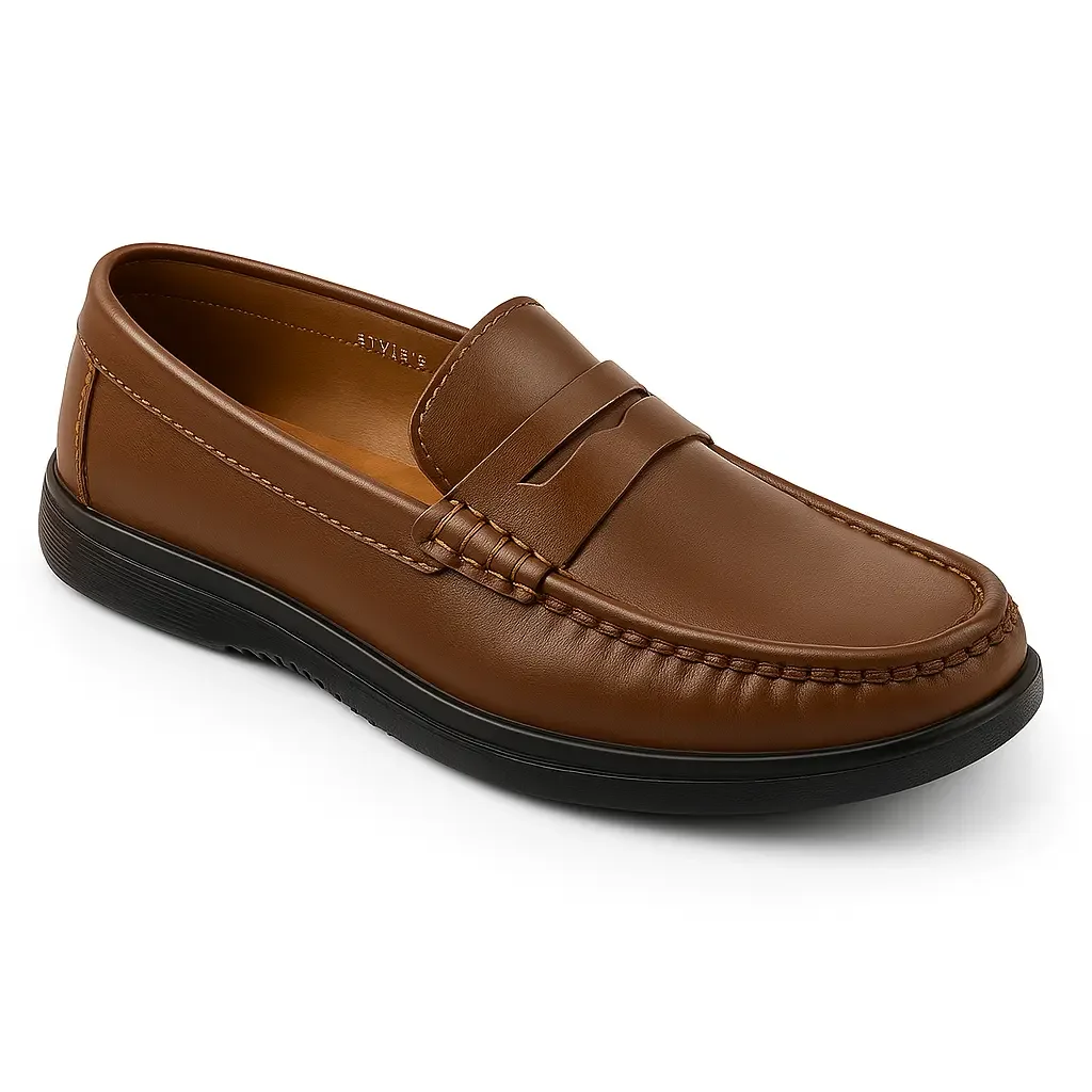 Mocassin en cuir