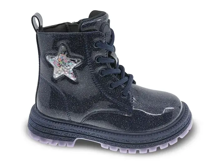 Bottes Enfant Beppi – Bleu Marine, Étoile & Fermeture éclair