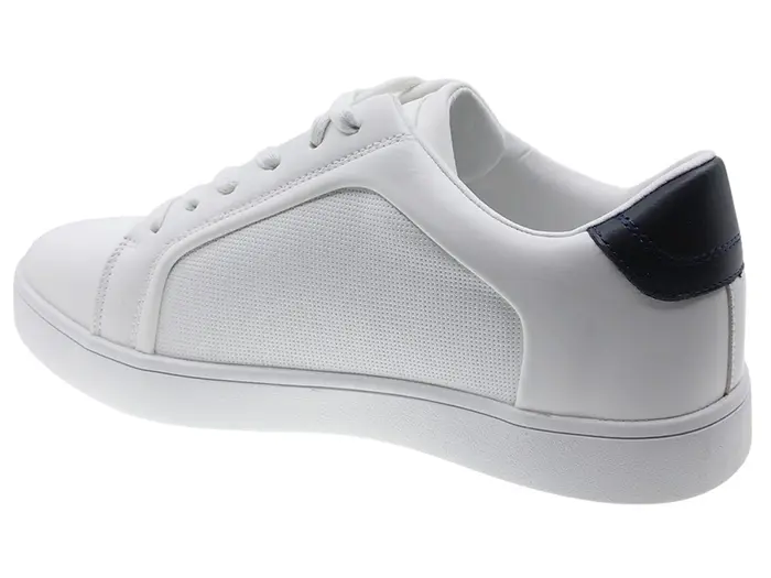 Chaussure Casual Homme en Cuir Synthétique – Blanc Pur (Réf. 2212820)