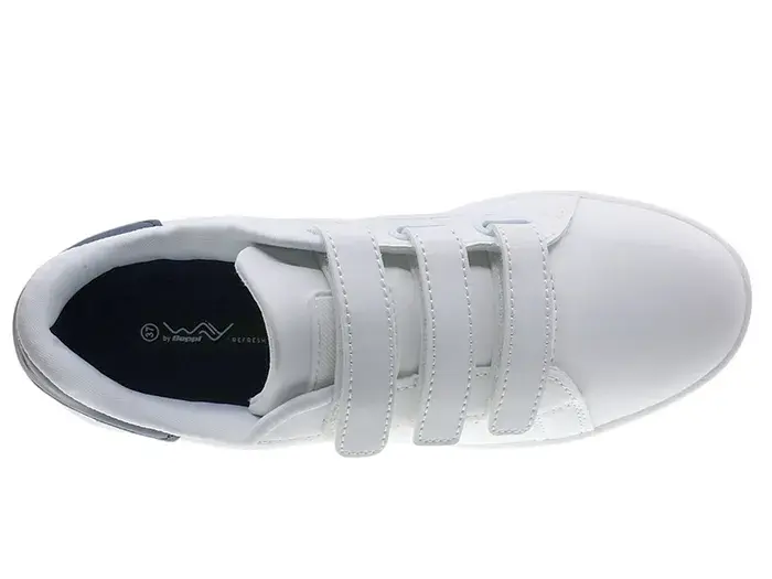 Chaussure Casual Teenager Velcro Refresh – Blanc/Marine (Réf. 2212120)