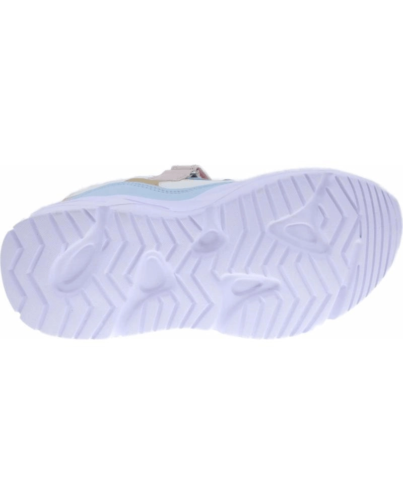 Baskets Fille Beppi - Rose Pastel, Bleu Ciel et Détails Dorés