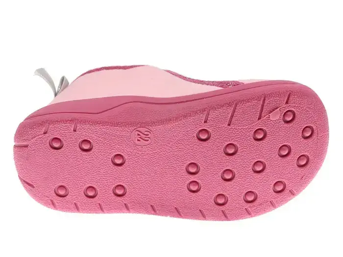 Pantoufles Bébé Beppi – Rose Douceur & Sécurité