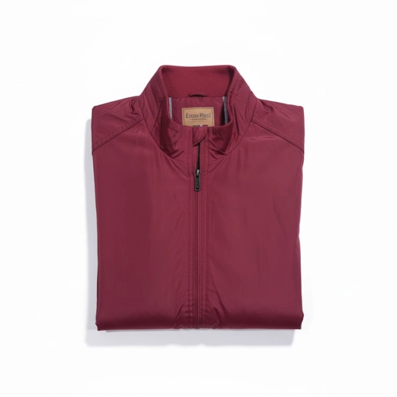 Veste zippée homme Penny Town – Style urbain en bordeaux élégant