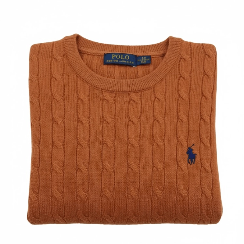 Pull en Maille Torsadée Homme - Style Classique Polo