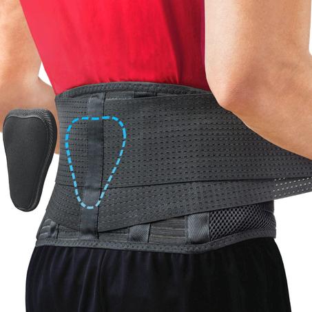 Soporte de espaldas Sparthos – alivio inmediato para el dolor de espalda, hernia de disco, ciática, coliosis y mucho más - Diseño de malla transpirable con almohadilla lumbar – Correas de apo