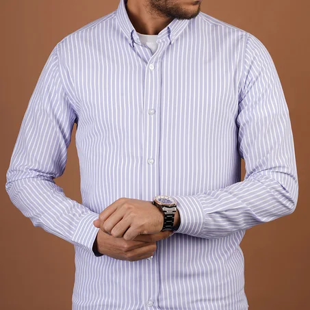 قميص رجالي لبني ستريب
