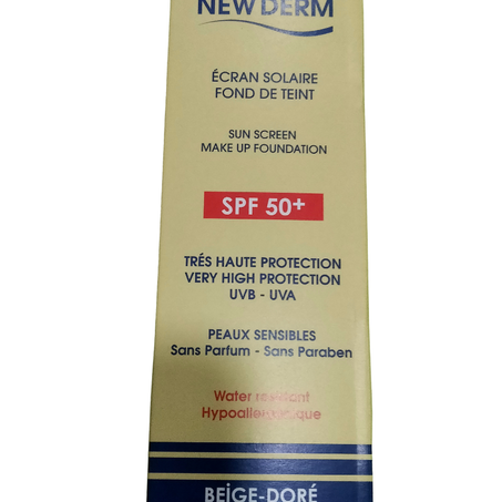 NEW DERM ECRAN  SPF50+ FOND DE TEINT BEIGE-DORE 50ML