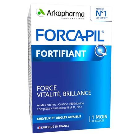 Arkopharma Forcapil Fortifiant Cheveux & Ongles Force, Vitalité, Brillance – 60 Gélules