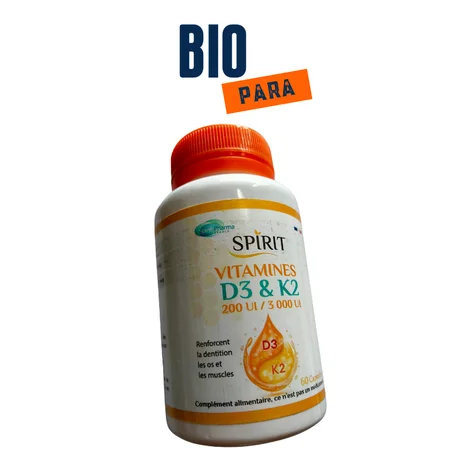 SPIRIT VITAMINES D3 ET K2 60 CAPSULES