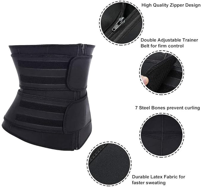 حزام تنحيف الخصر للنساء، حزام نيوبرين قابل للتعديل لتشكيل الجسم، حزام تنحيف البطن لتقليل التعرق وتشكيل البطن