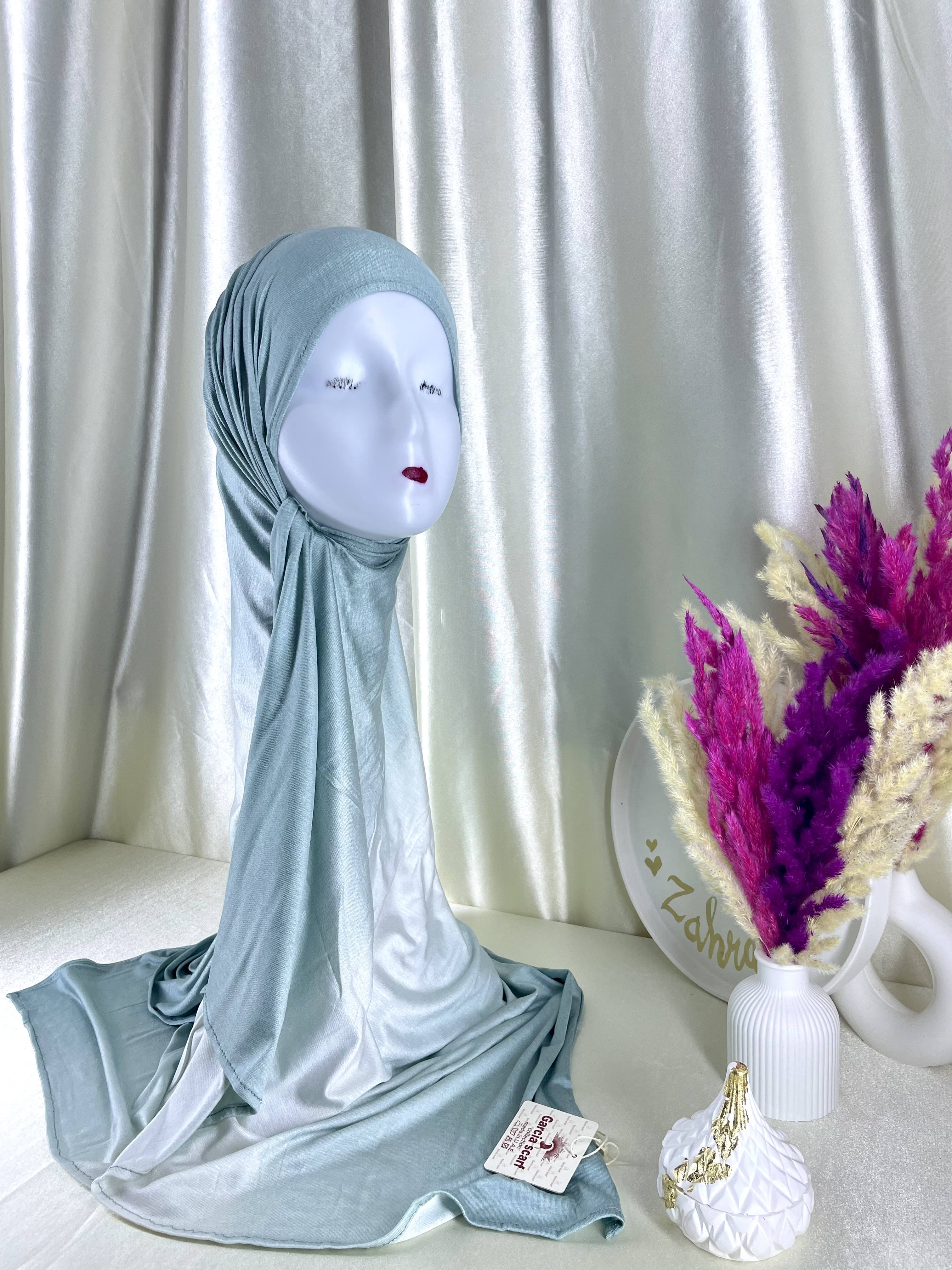 Lycra dégradé vert menthe