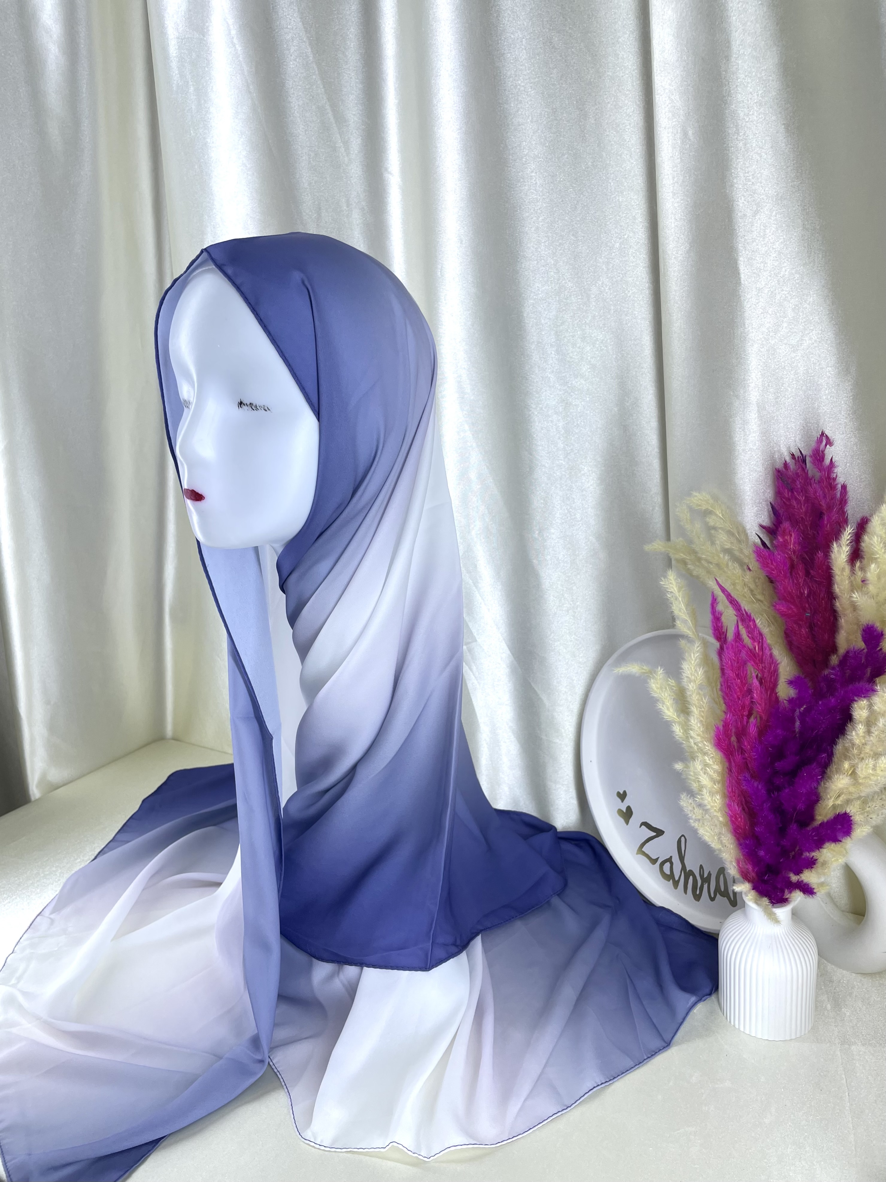 crêpe dégradé bleu nuit