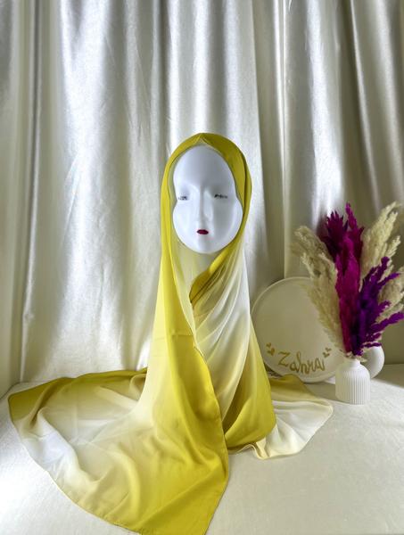 crêpe dégradé jaune citron