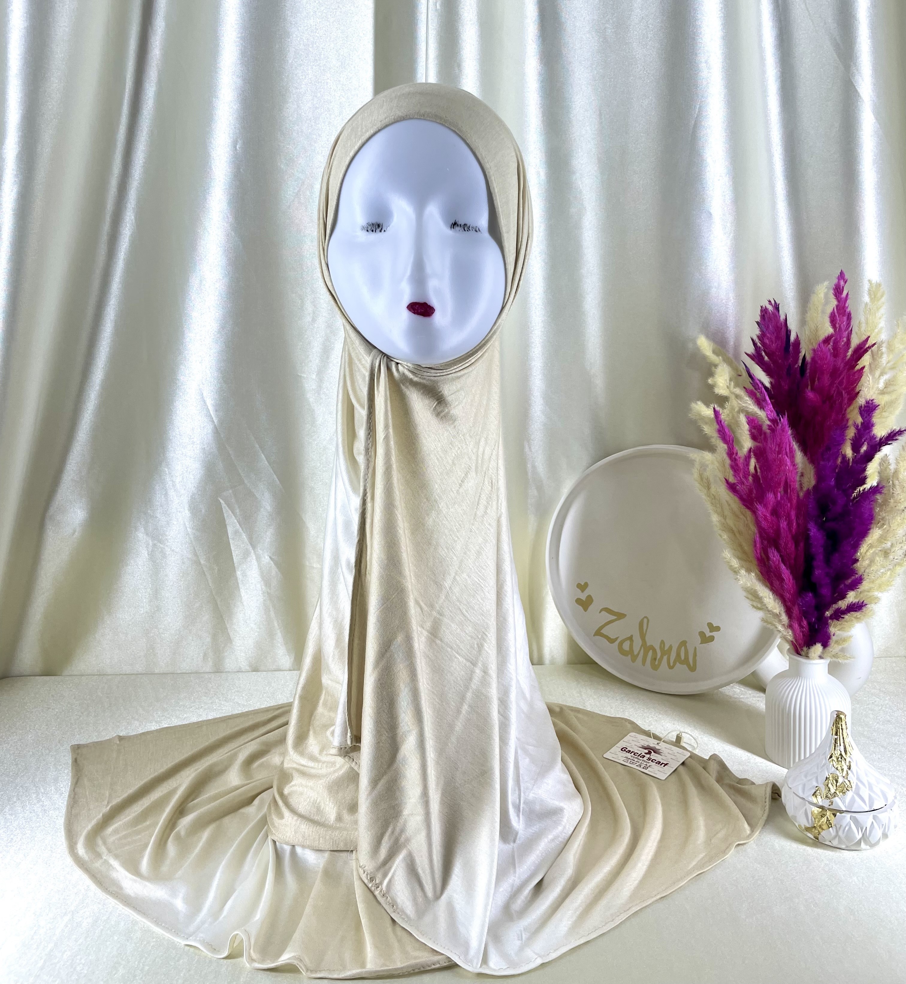 Lycra dégradé beige clair