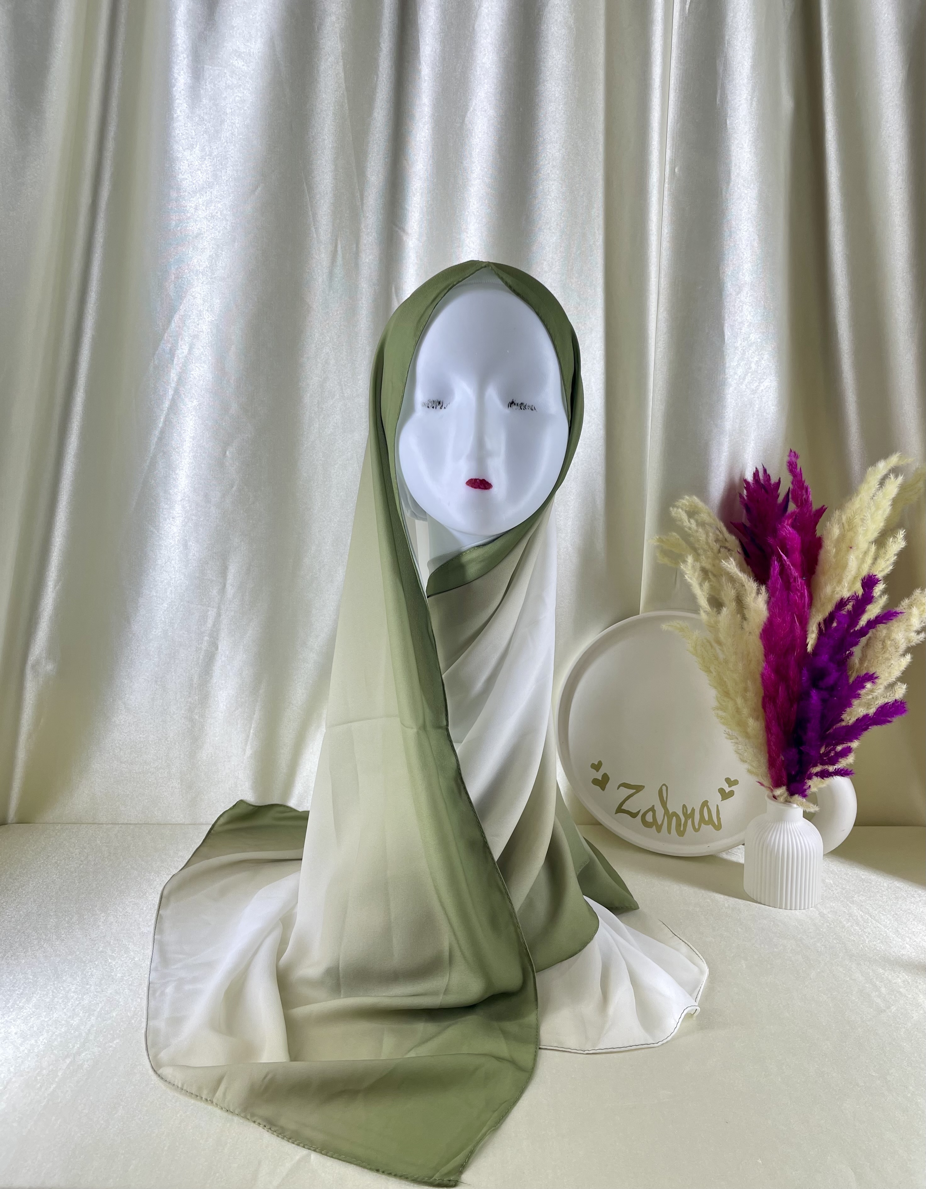 crêpe dégradé Vert Olive