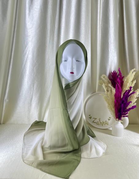 crêpe dégradé Vert Olive