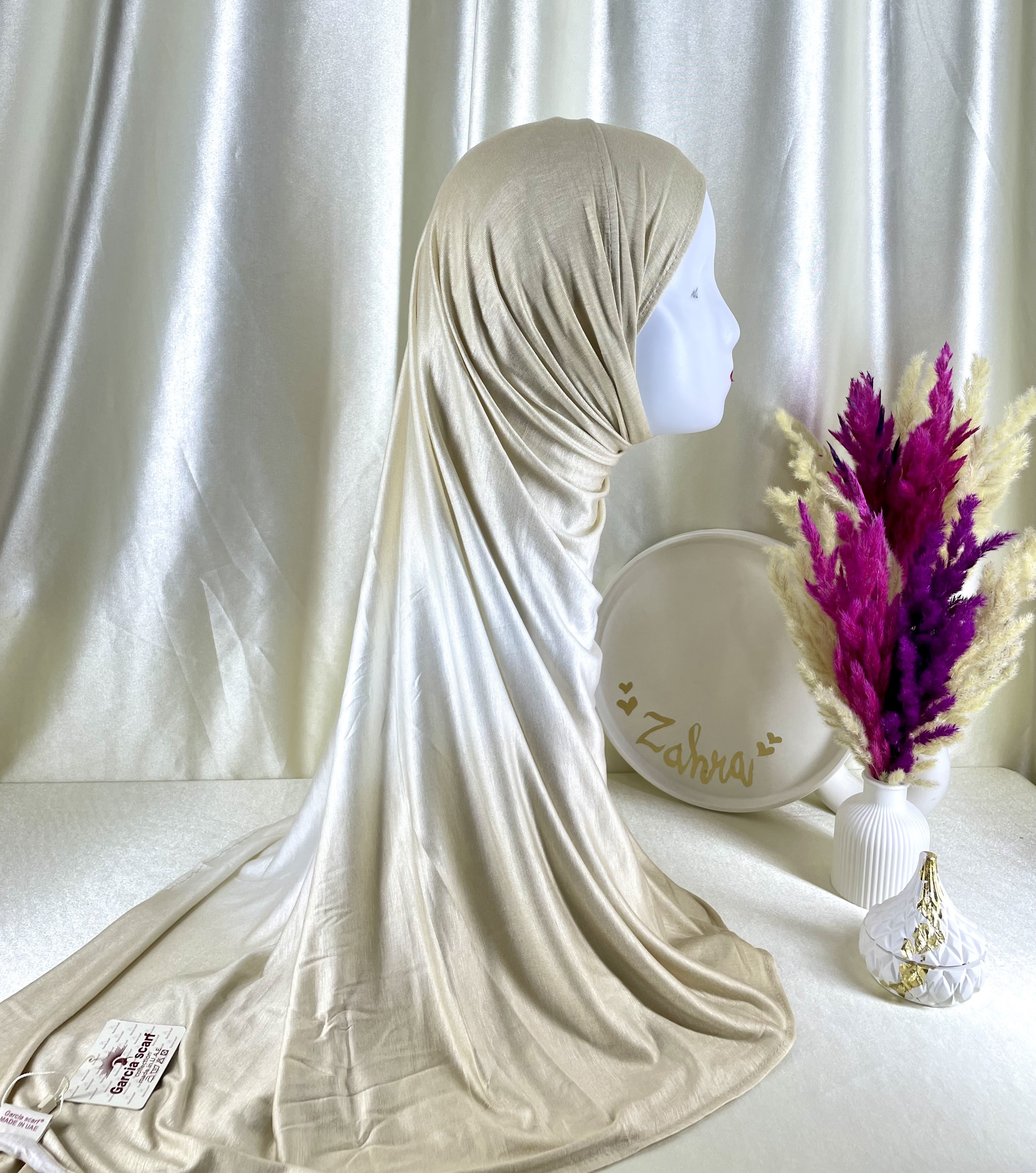 Lycra dégradé beige clair