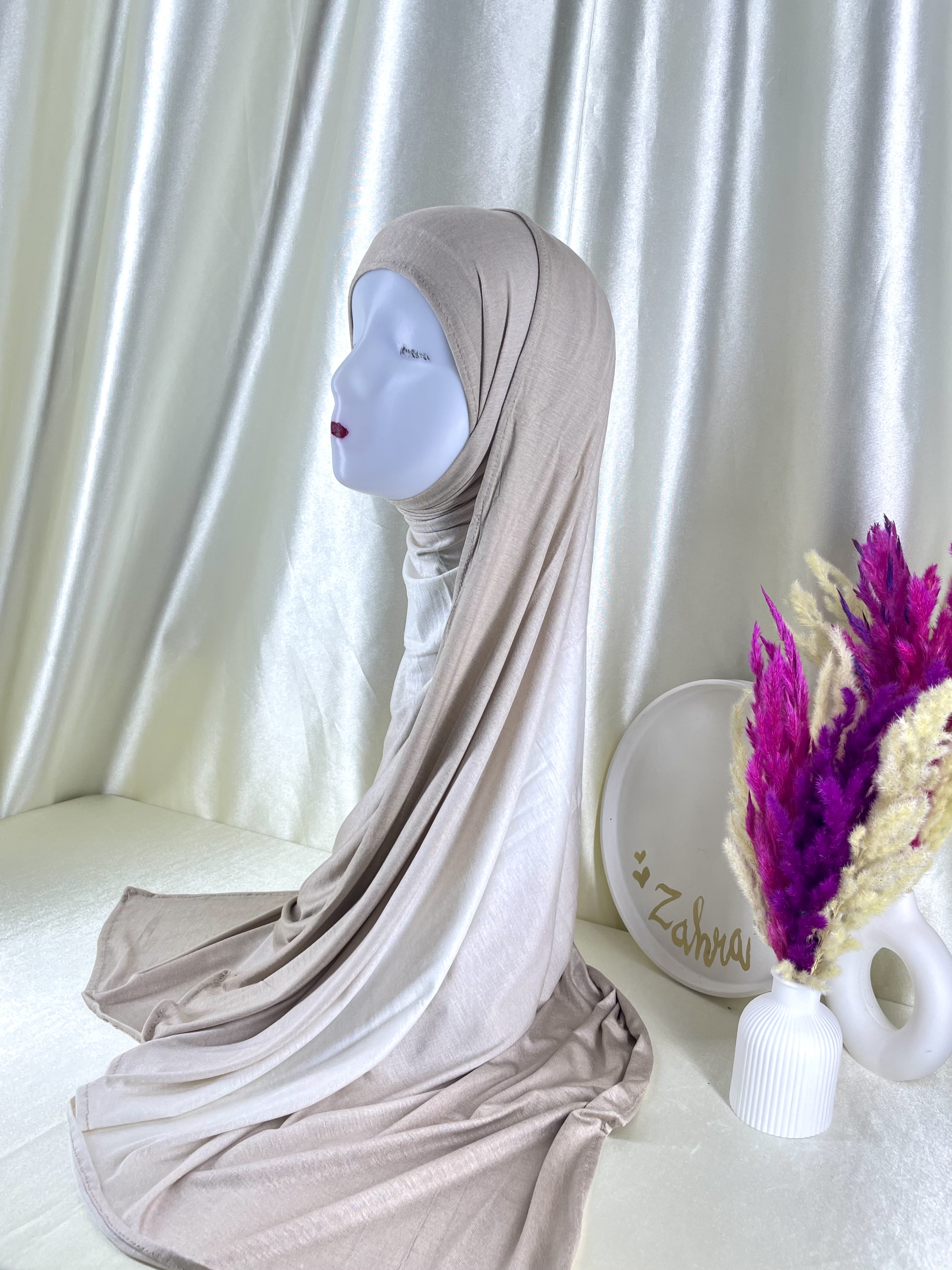 Lycra dégradé Beige crémé