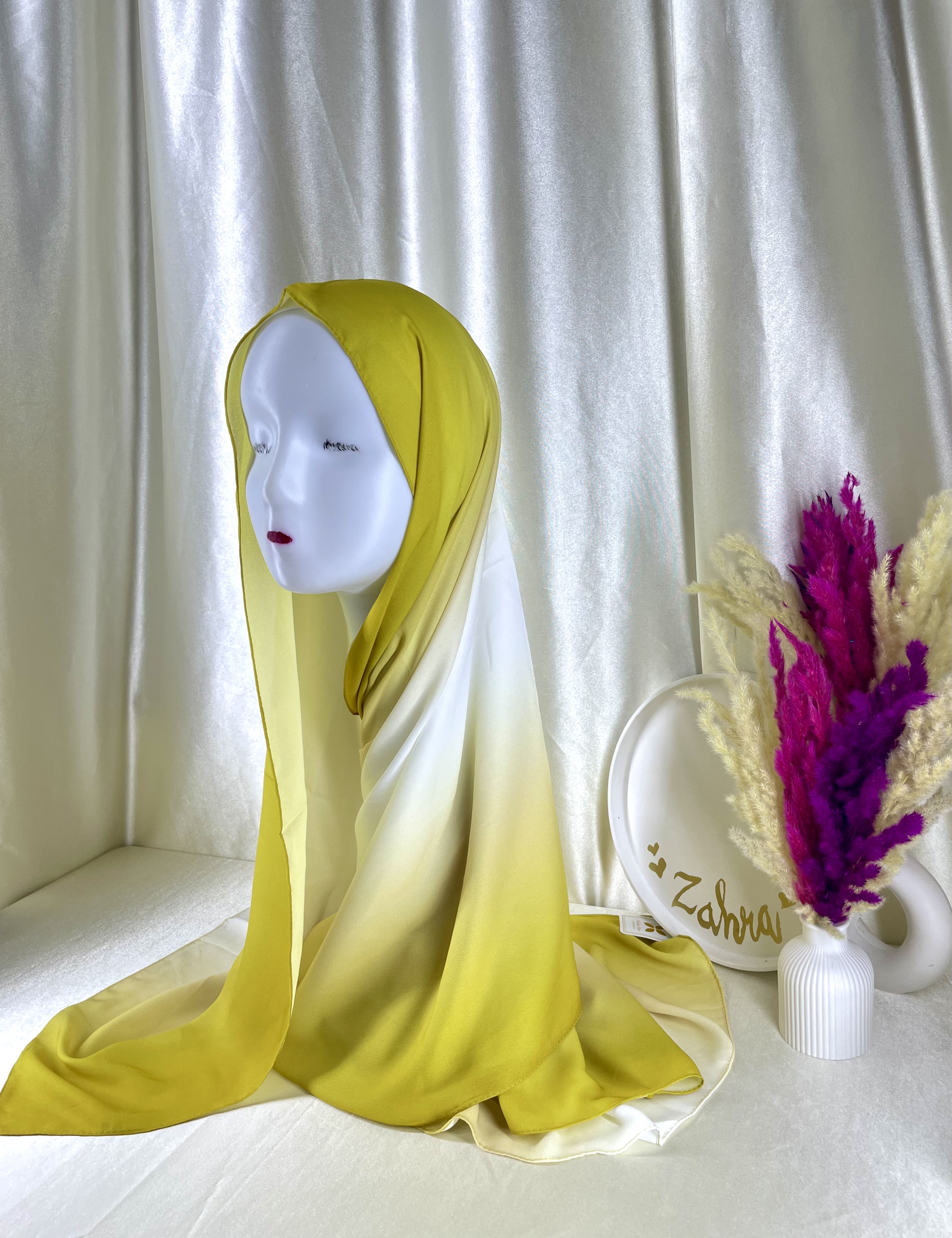 crêpe dégradé jaune citron