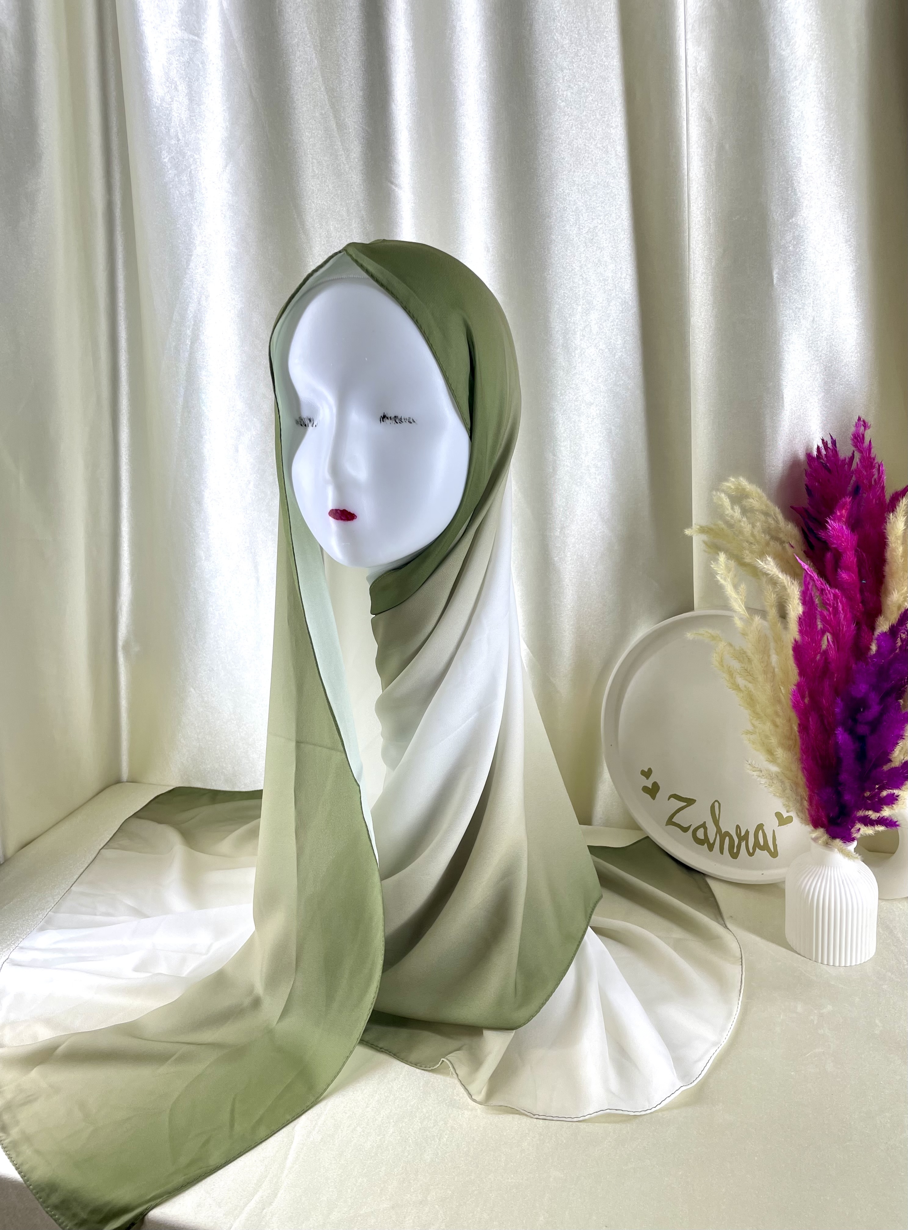 crêpe dégradé Vert Olive