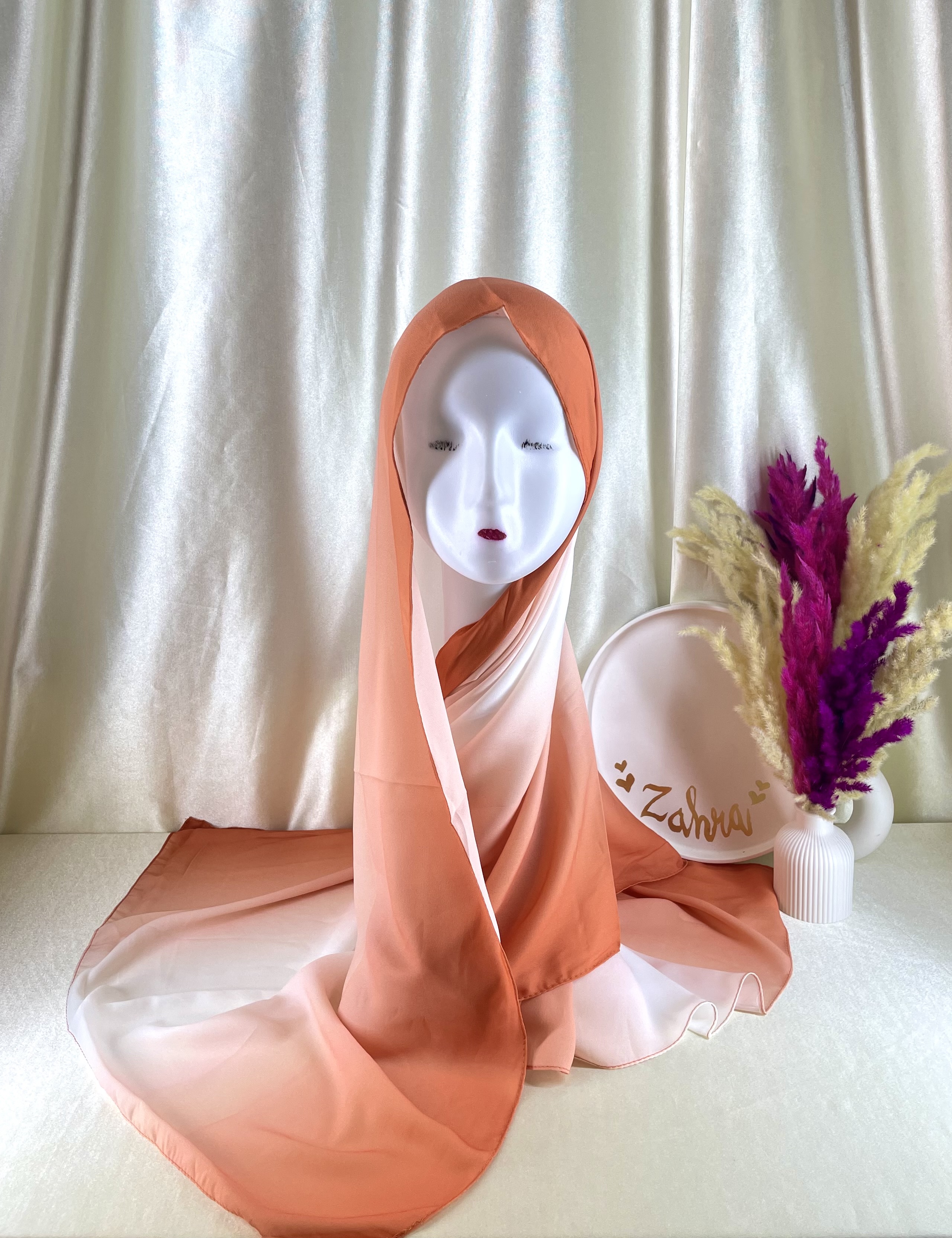 Crêpe dégradé Orange brûlé