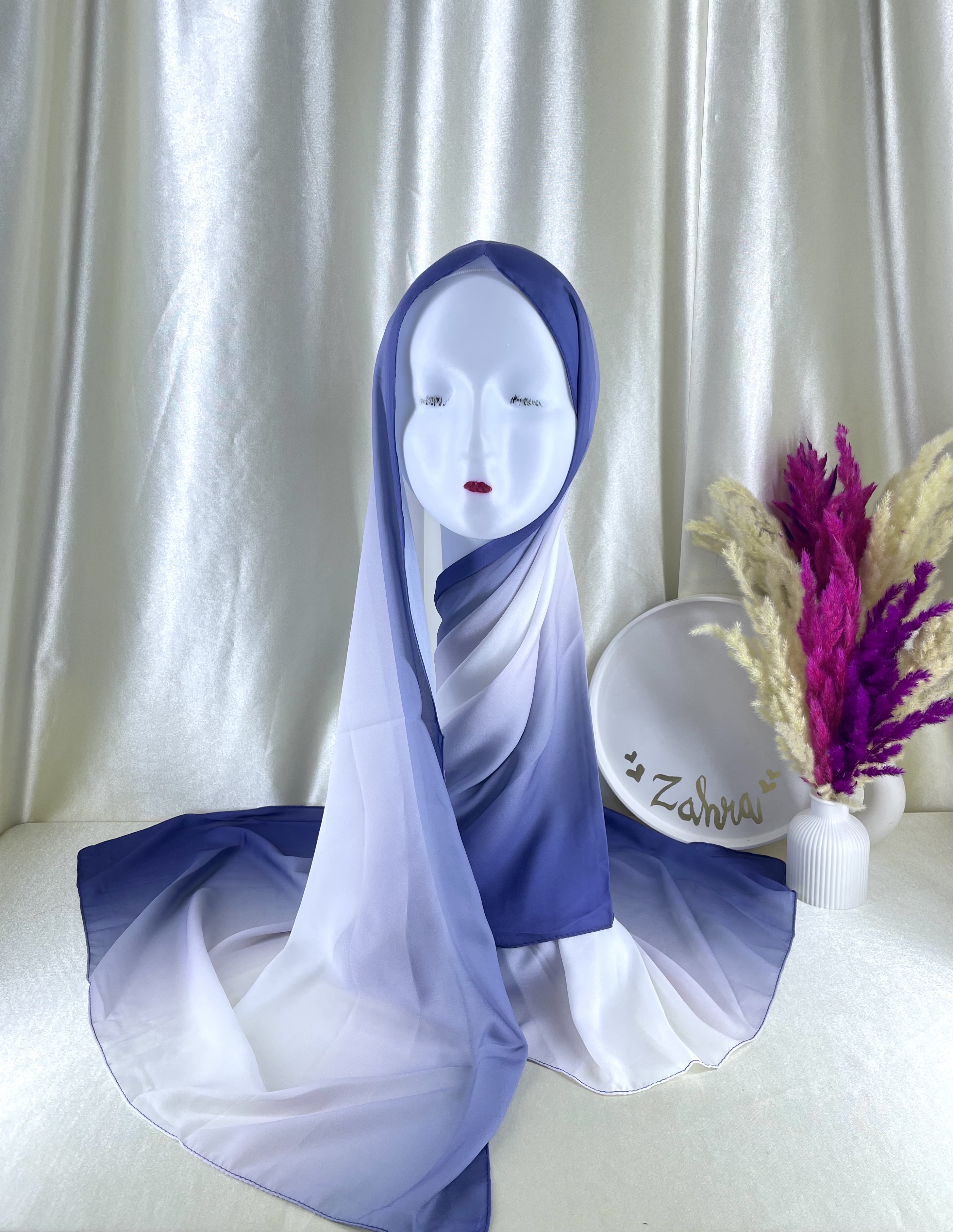 crêpe dégradé bleu nuit