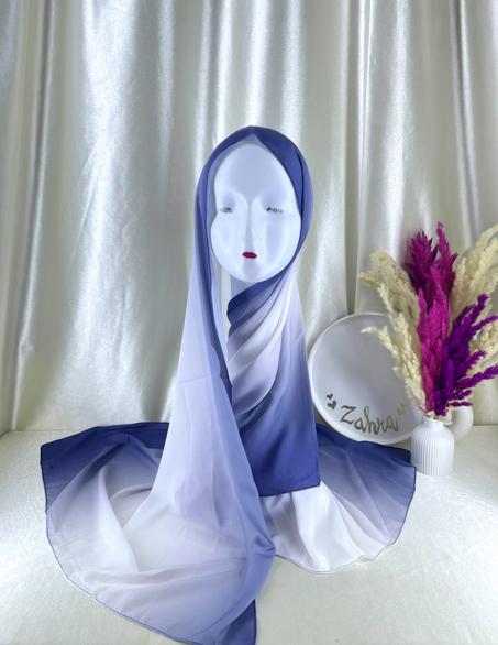 crêpe dégradé bleu nuit