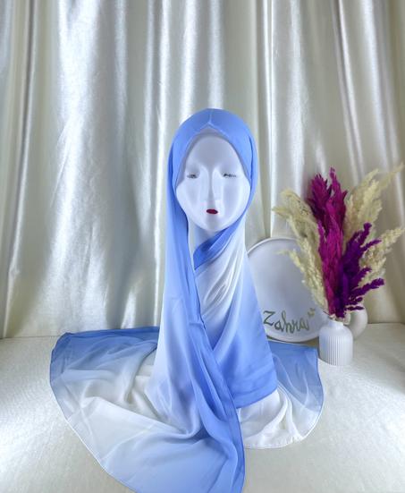 crêpe dégradé bleu ciel