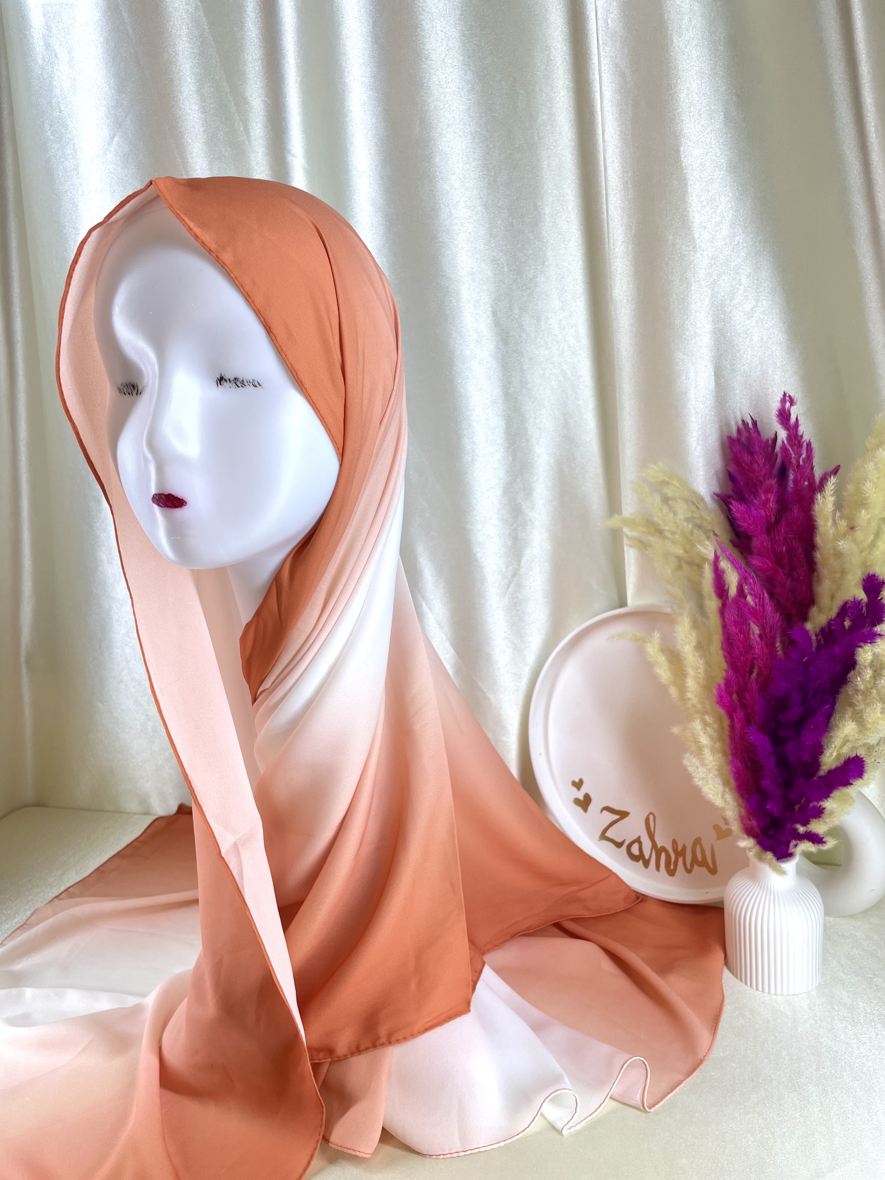 Crêpe dégradé Orange brûlé