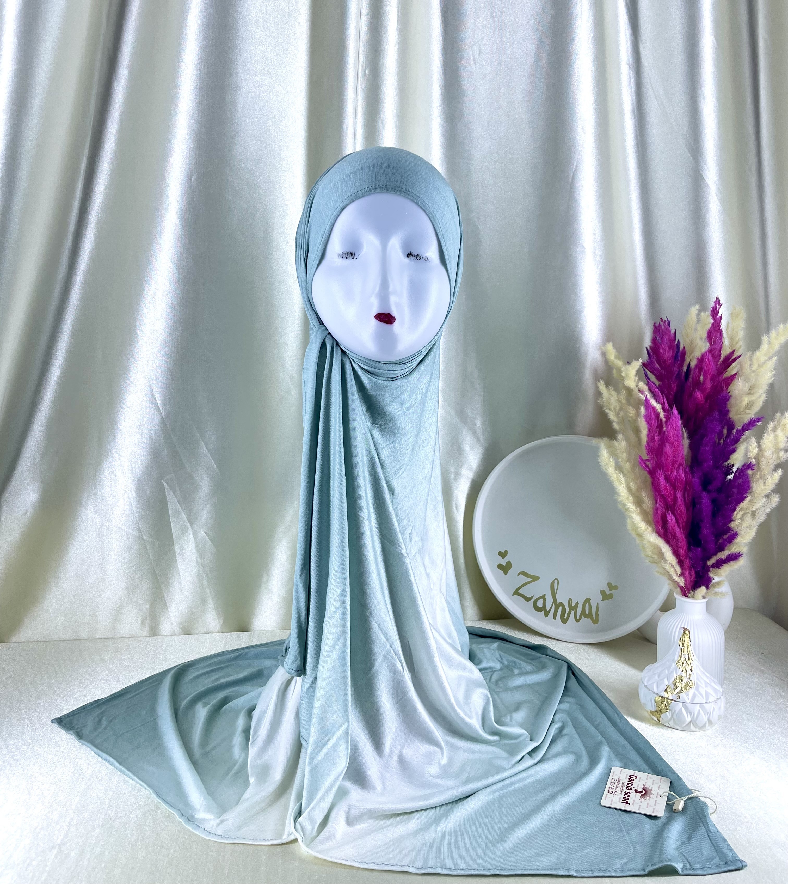 Lycra dégradé vert menthe