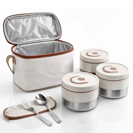 Lunch Box حراري 3 طبقات + حقيبة عازلة