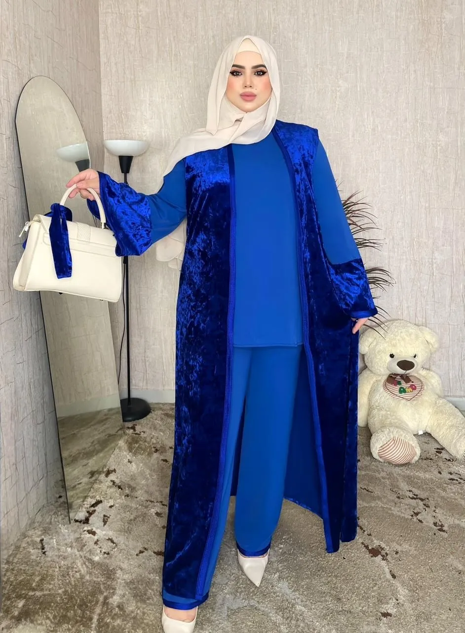 ELISSYA ™ Ensemble 3P Velours & Crêpe