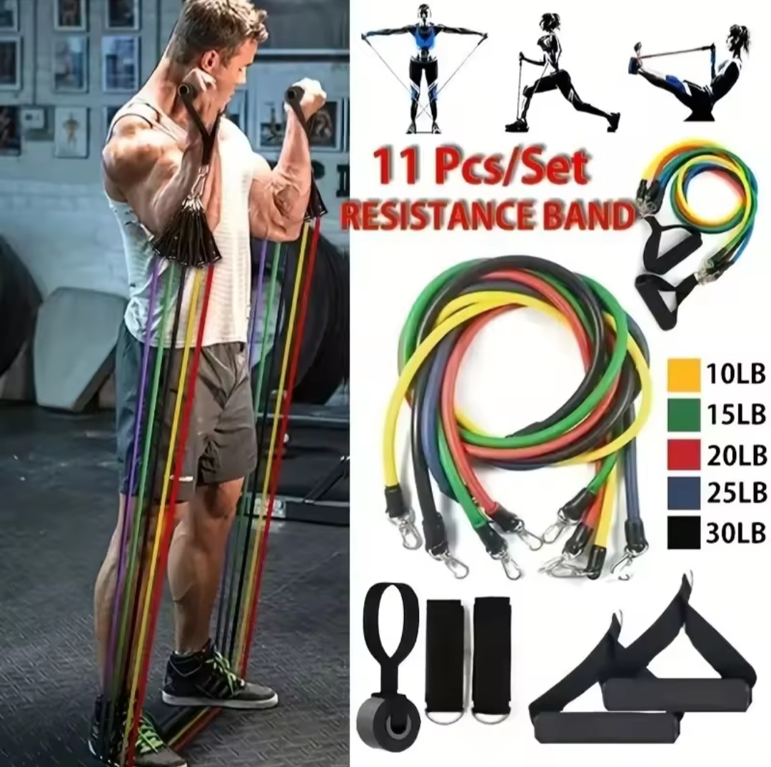 00050. RESISTANCE BANDS *NG43* حبال مطاطية للتمارين الرياضية