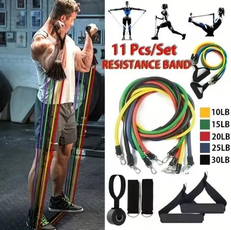 00050. RESISTANCE BANDS *NG43* حبال مطاطية للتمارين الرياضية