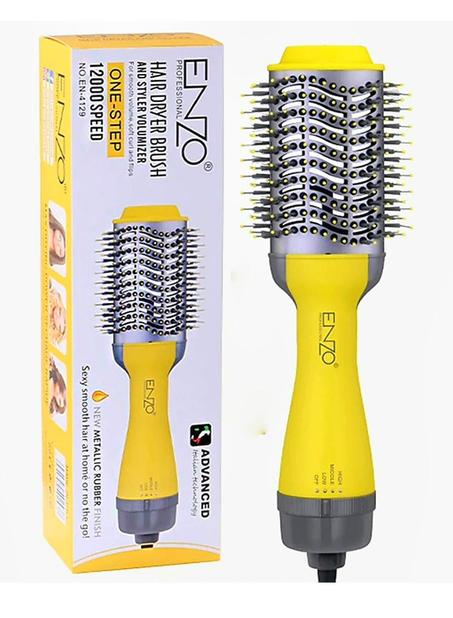 Hair Dryer Brush EN-4129 by ENZO  * مشط برأس سيراميك و أسنان مقاومة للحرارة العالية