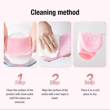 00044. Silicone Gel Moisturizing Socks for Foot Care * جوارب سيليكون بجل مرطبة للعناية بالقدمين