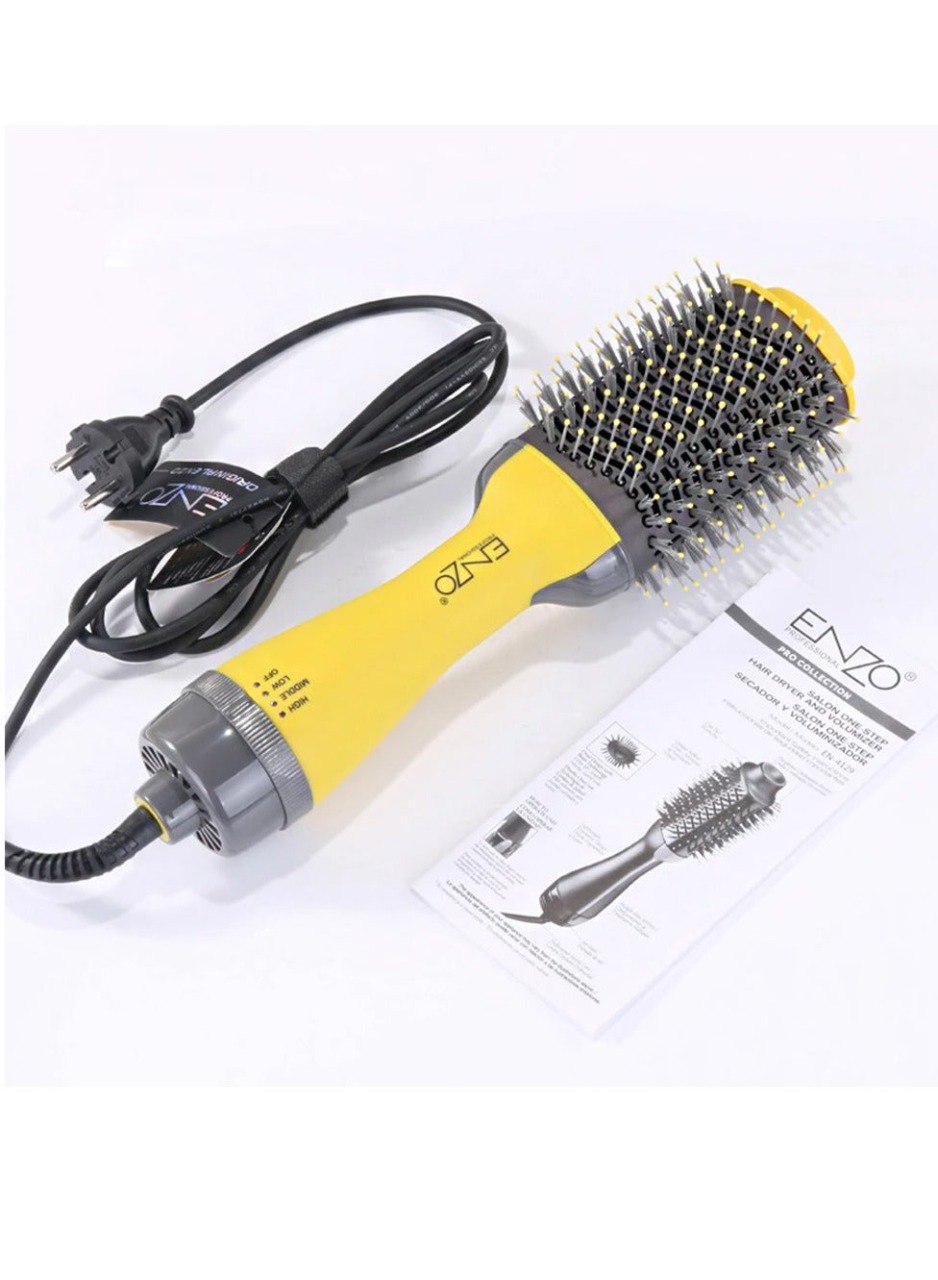 Hair Dryer Brush EN-4129 by ENZO  * مشط برأس سيراميك و أسنان مقاومة للحرارة العالية