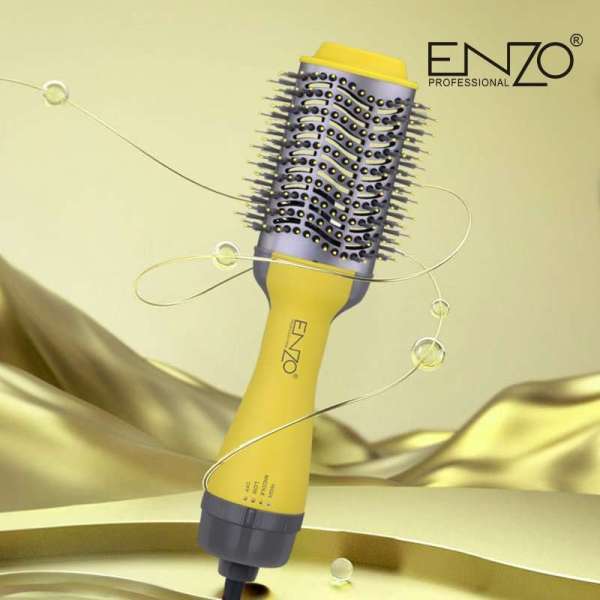 Hair Dryer Brush EN-4129 by ENZO  * مشط برأس سيراميك و أسنان مقاومة للحرارة العالية