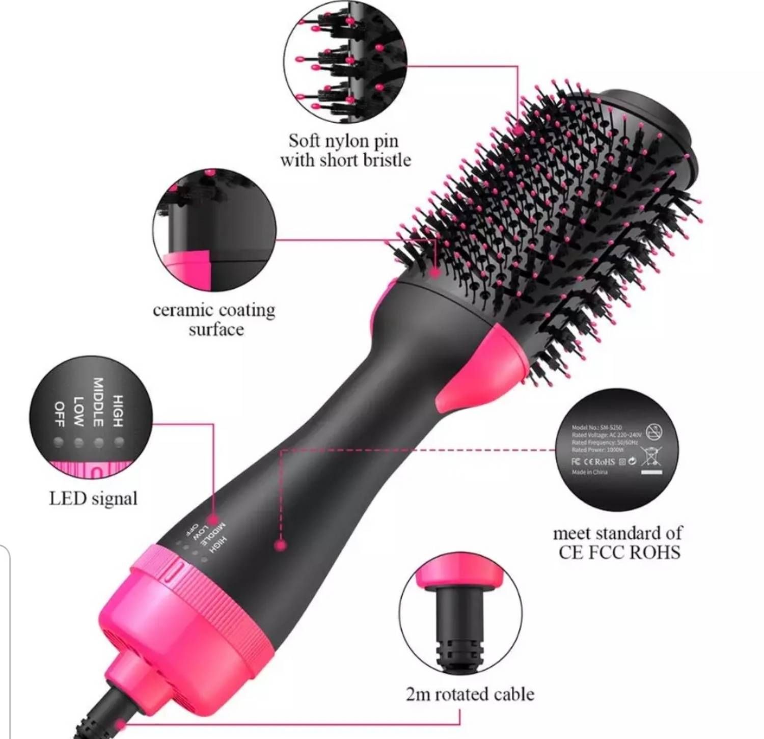 One Step Hair Dryer Brush * فرشاة تجفيف الشعر بخطوة واحدة