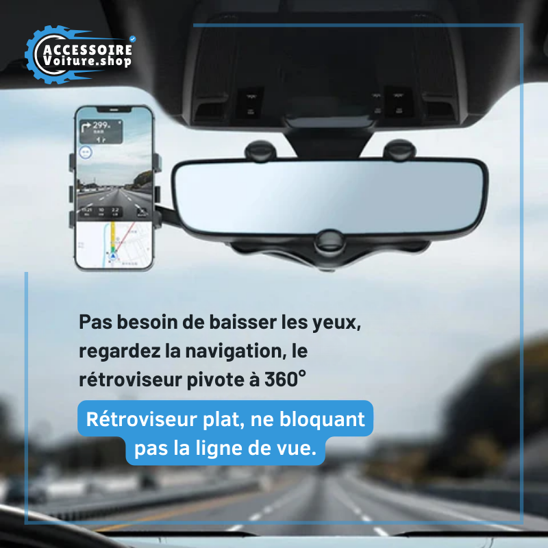 Support téléphone voiture 360