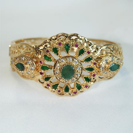 سوار بلدي فضي مغطى بالذهب الأصفر - 02