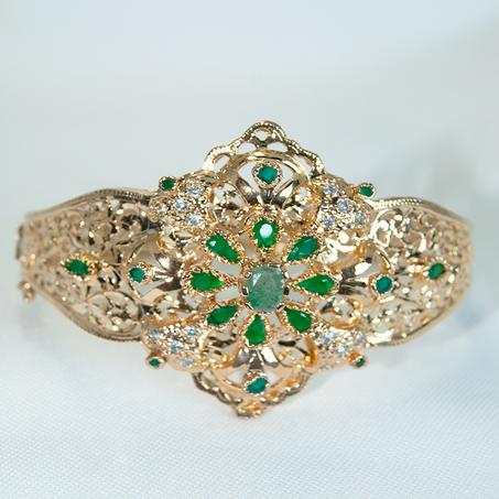 سوار بلدي فضة مغطى بالذهب الأصفر - 01