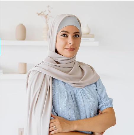PHOGARY قبعات حجاب للنساء 4 قطع، حجاب إسلامي مسلمة، قبعة تحت الحجاب، قبعة داخلية تحت الوشاح مع إغلاق بأربطة، لون سادة، قبعة حجاب توربان، قبعة نوم لعلاج كيميائي