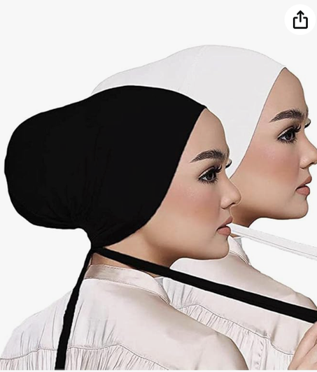 ARTOCT وشاح للنساء، قبعة أنبوبية تحت الحجاب، قبعة حجاب إسلامية مسلمة قابلة للتعديل مع إغلاق بأربطة للنساء