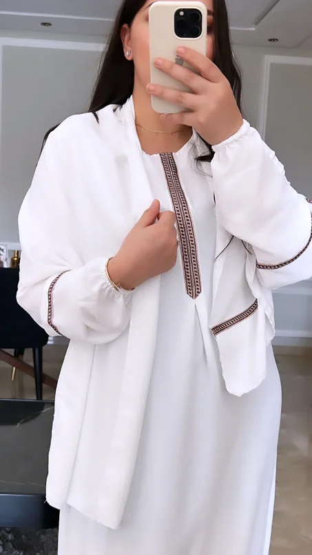 Abaya sfifa avec son chale