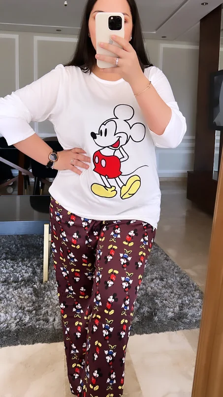 2ps mickey coton broderie et satin