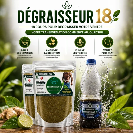 DEGRAISSEUR 18 : Ventre plat en 18 jours sans sport ni regime