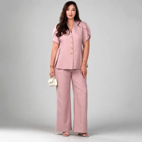 Ensemble Tailleur Femme Rose Poudré