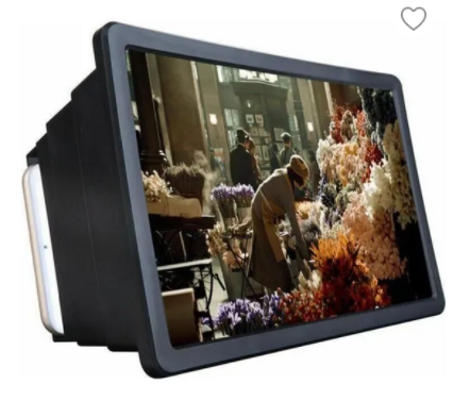 Loupe d'écran 3D pour téléphone portable - Amplificateur vidéo agrandi - Noir